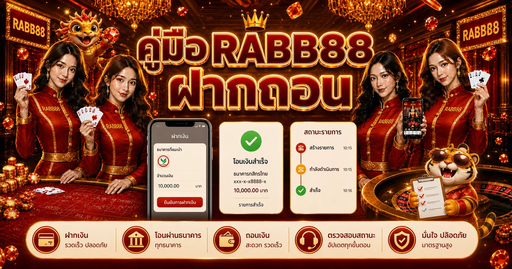 RABB88 ฝากถอน | เช็กสถานะและแก้ถอนเงินไม่ได้